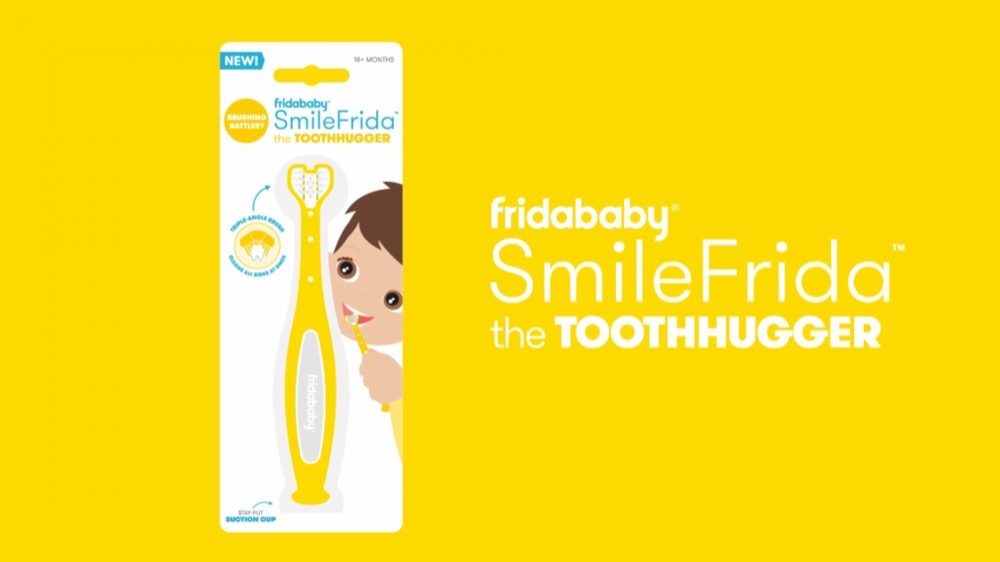 Bàn chải đánh răng cho bé 18 tháng Fridababy Smilefrida Toothhugger Toothbrush