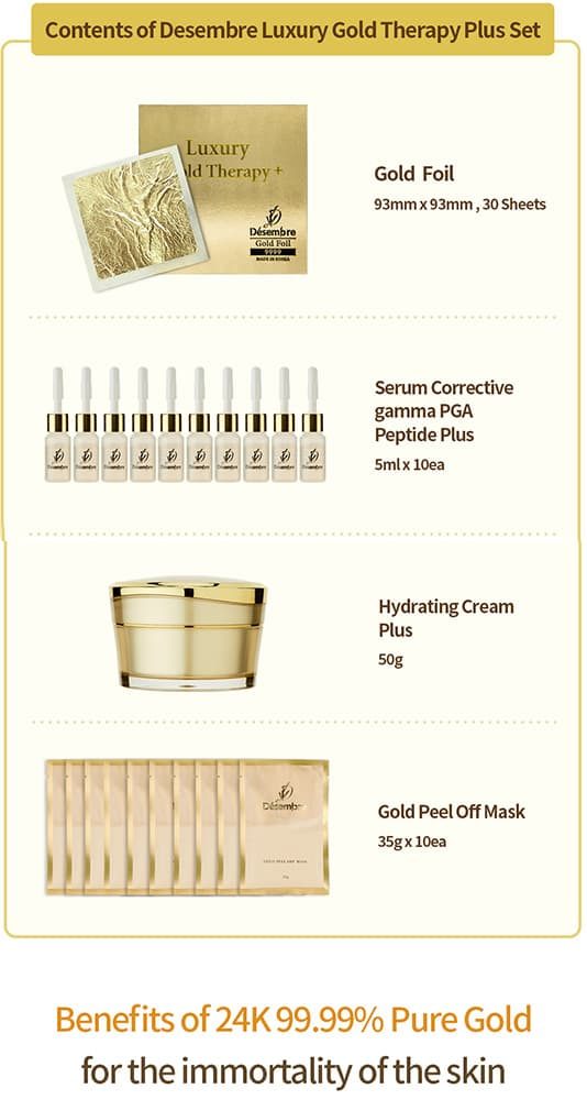 Bộ dưỡng da vàng 24k Désembre Luxury Gold Therapy