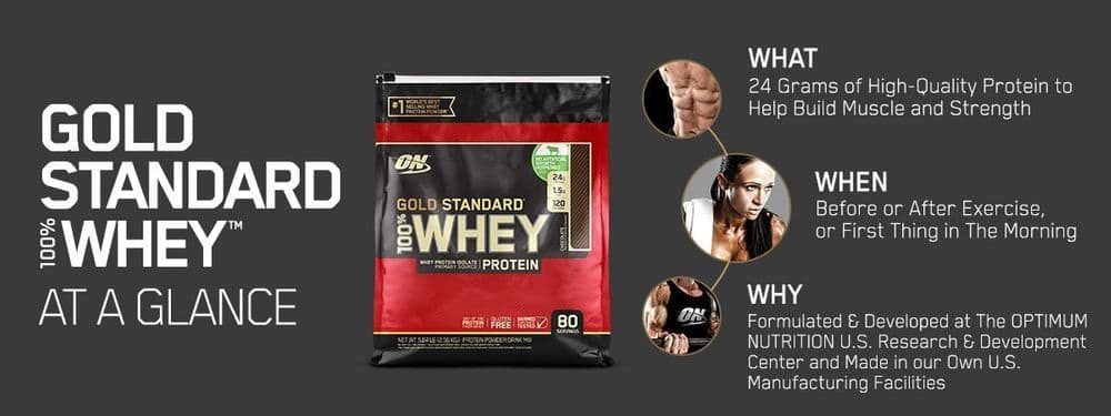 Bột váng sữa Optimum Nutrition Gold Standard 100% Whey Protein, 80 Servings Chocolate