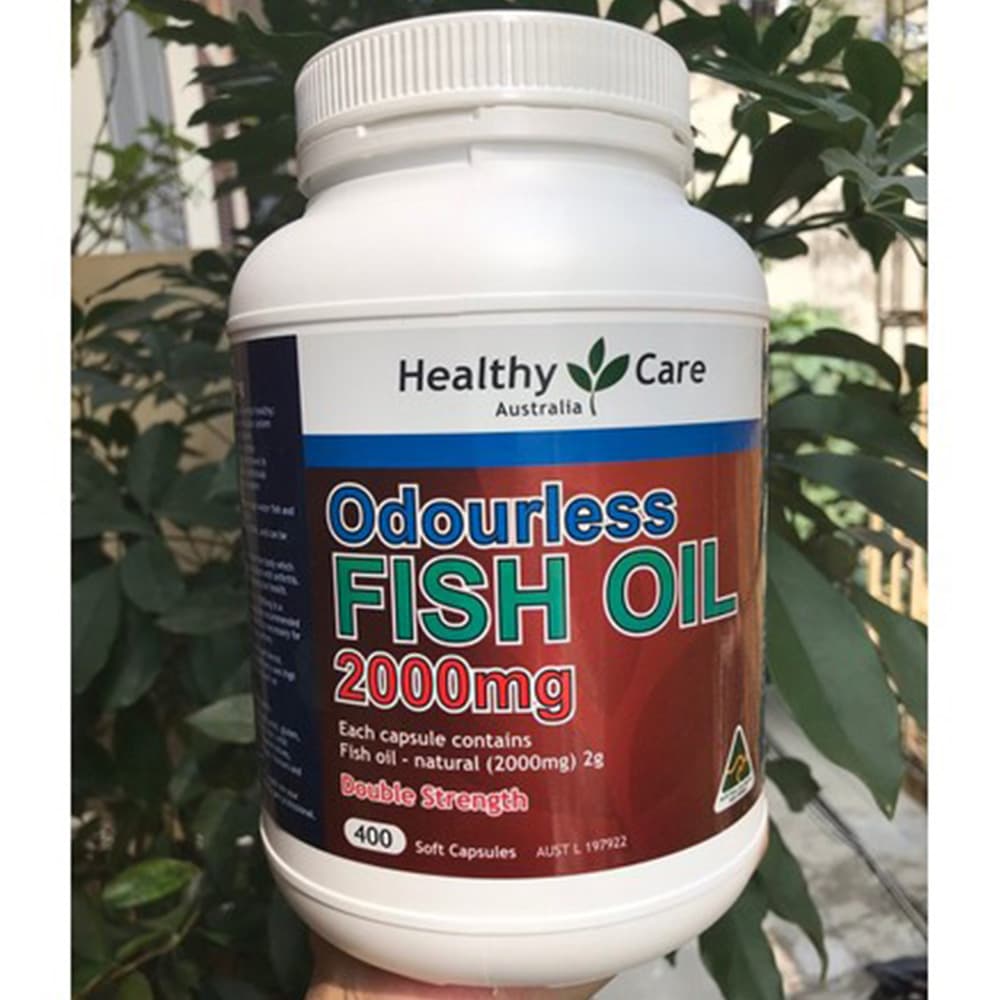 Dầu cá Healthy Care Odourless Fish Oil 2000mg 400 viên 20 Dầu cá Healthy Care Odourless Fish Oil 2000mg 400 viên