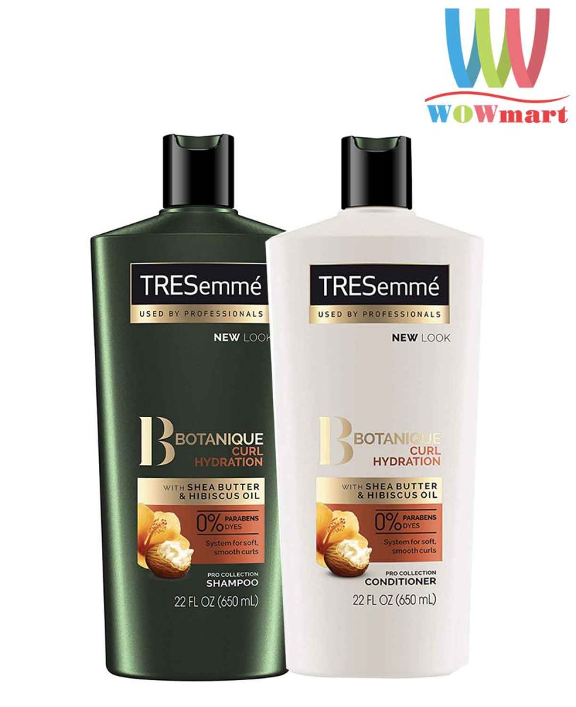 Combo Gội xả TRESemmé Botanique Shampoo + Conditioner Curl Hydration 650ml x2