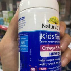 Kẹo dẻo Kids Smart Omega 3 Fish Oil High DHA Fruity 50 viên 7 keo deo kids smart omega 3 fish oil high dha 50 fruity chewable capsules 2349