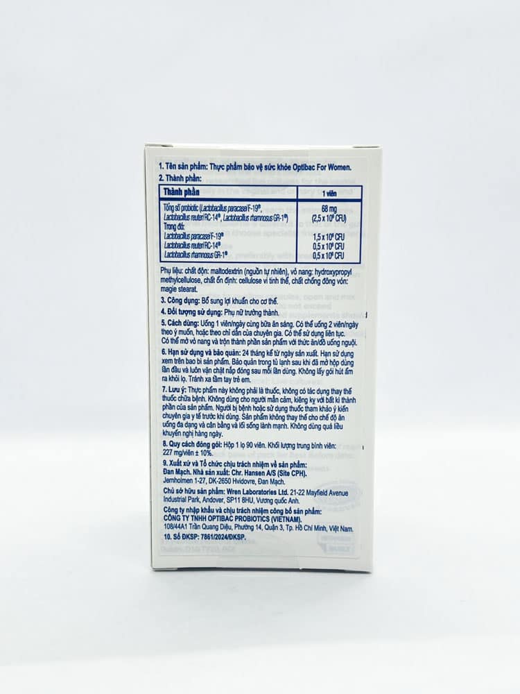 Men vi sinh dành cho nữ OptiBac Probiotics Intimate Flora 90 viên 3 Men vi sinh dành cho nữ OptiBac Probiotics Intimate Flora 90 viên - Ảnh 3