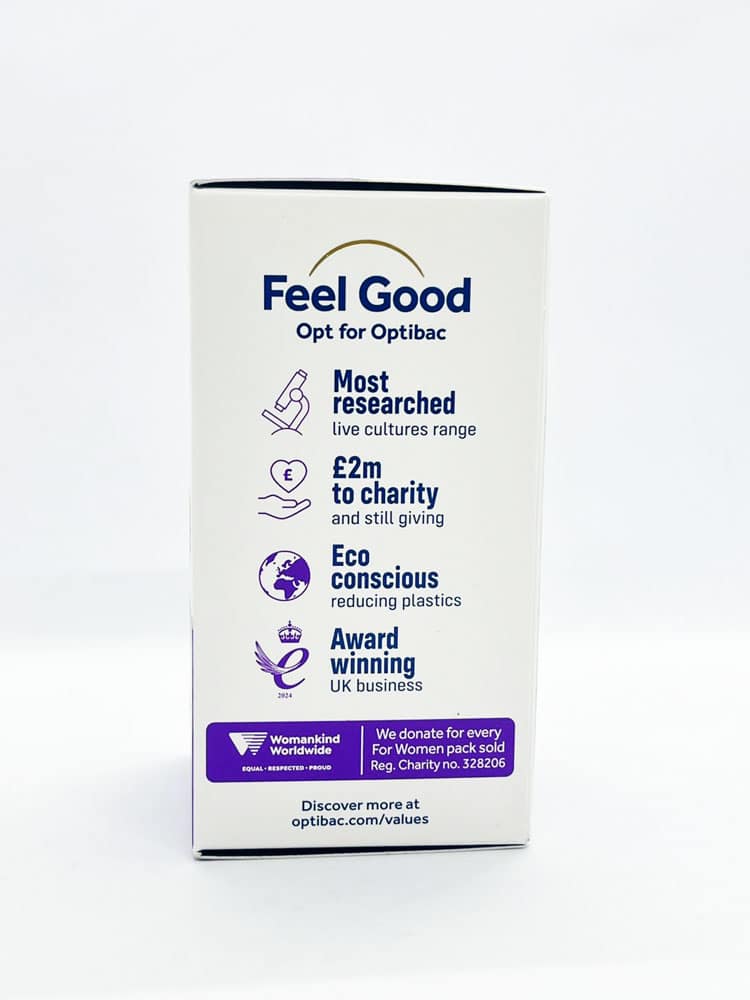 Men vi sinh dành cho nữ OptiBac Probiotics Intimate Flora 90 viên 5 Men vi sinh dành cho nữ OptiBac Probiotics Intimate Flora 90 viên - Ảnh 5