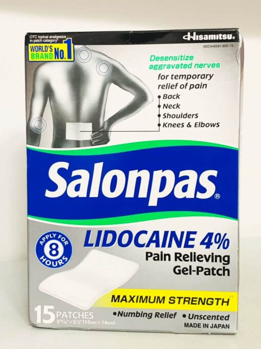 mieng dan salonpas lidocaine giam dau 4 gel patch15 mieng ka