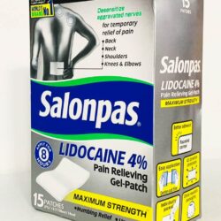 Miếng dán Salonpas LIDOCAINE 4% Gel-Patch 15 miếng 10 mieng dan salonpas lidocaine giam dau 4 gel patch15 mieng kb