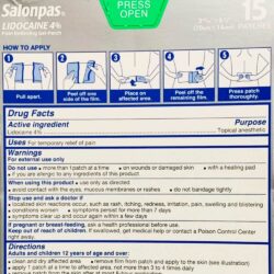 Miếng dán Salonpas LIDOCAINE 4% Gel-Patch 15 miếng 14 mieng dan salonpas lidocaine giam dau 4 gel patch15 mieng kf