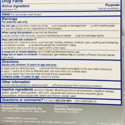 Miếng dán Salonpas LIDOCAINE 4% Gel-Patch 15 miếng 15 mieng dan salonpas lidocaine giam dau 4 gel patch15 mieng kg