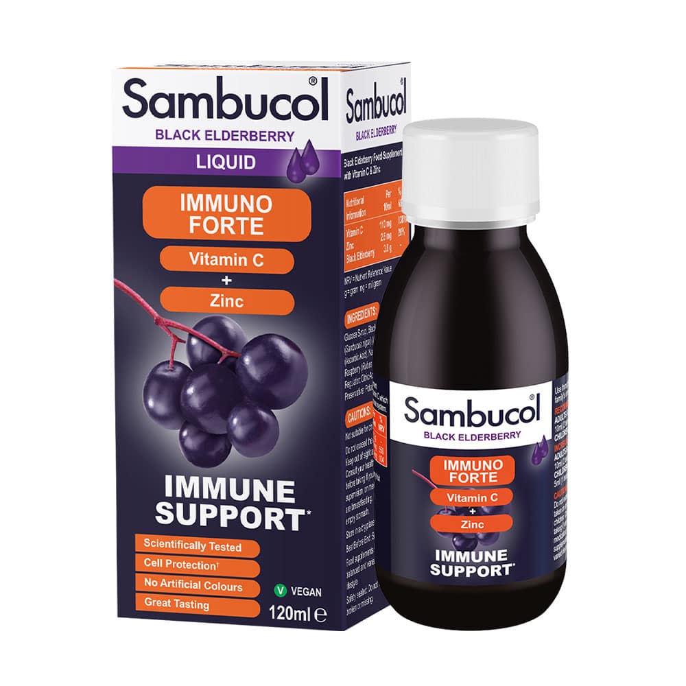 Siro Sambucol tăng đề kháng cho trẻ trên 3 tuổi Sambucol Immuno Forte 120ml 1 Siro Sambucol tăng đề kháng cho trẻ trên 3 tuổi Sambucol Immuno Forte 120ml