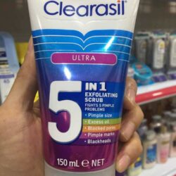 sua rua mat tay te bao chet clearasil ultra 5 in 1 exfoliating scrub 150ml