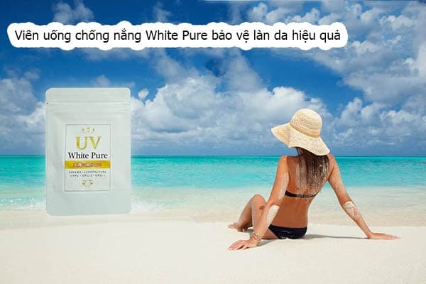 Viên uống chống nắng , trắng da và ngừa nám UV White Pure 60 viên/ gói