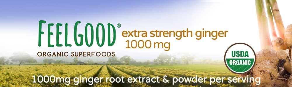 Viên uống hữu cơ gừng Feel Good USDA Organic Ginger 1,000 mg 240 viên