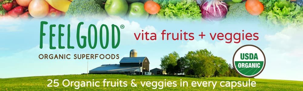 Viên uống trái cây và rau củ Feel Good USDA Organic Vita Fruits &amp; Veggies, 120 viên