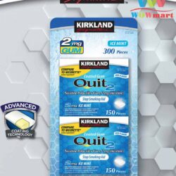 Kẹo cai t.huốc lá Kirkland Signature Quit 2 Gum Ice Mint 150 viên x2 hộp