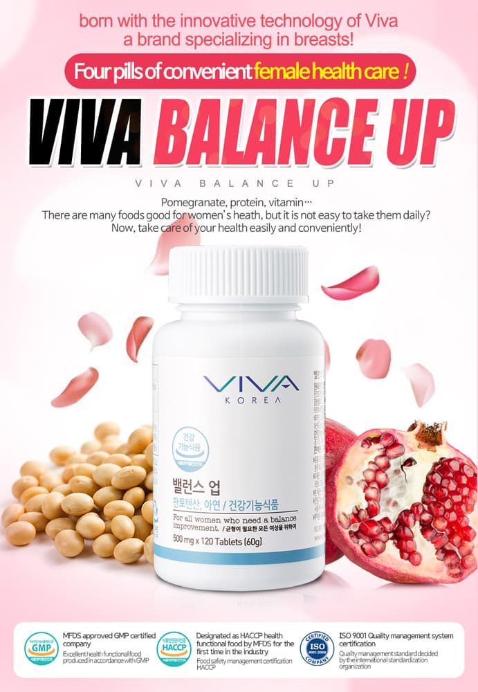 Viên uống cân bằng nội tiết tố nữ Viva balance up Upgrades 500mg 120 viên