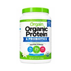 Bột Protein hữu cơ Orgain Organic Protein Probiotics 1242g hương Vani