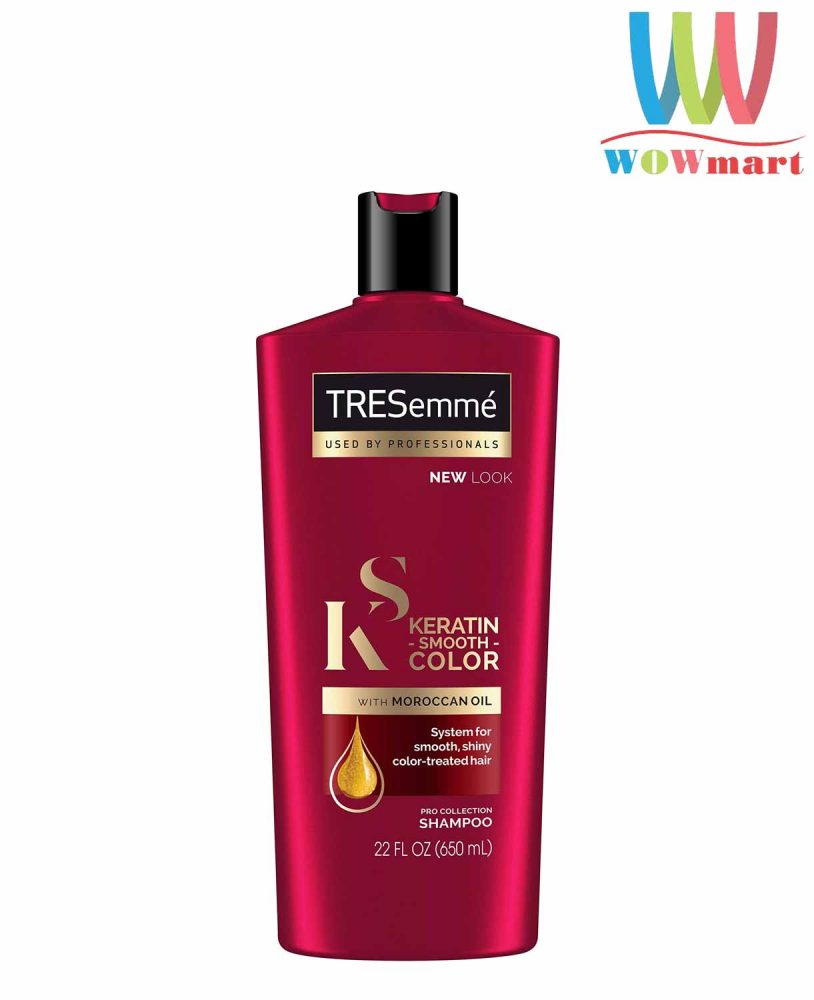 Dầu gội TRESemme Keratin Smooth Color Smooth Maroccan Oil 650ml