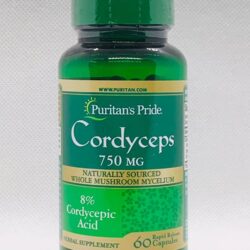 dong trung ha thao puritans pride cordyceps mushroom 750mg 60 vien knd