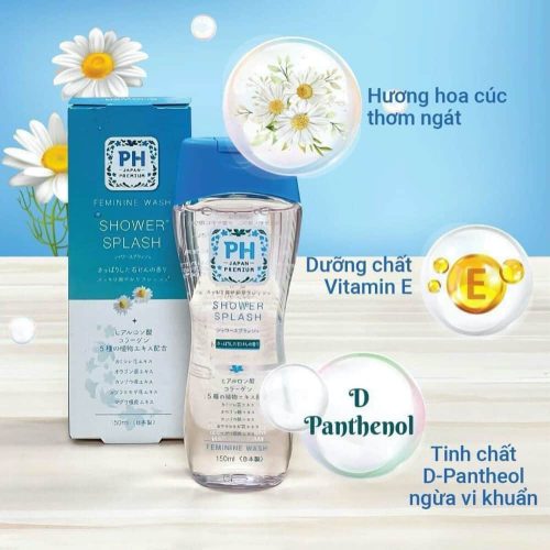 Dung dịch vệ sinh phụ nữ PH Japan Premium Feminine Wash Shower Splash 150ml 18 dung dich ve sinh phu nu ph care feminine wash shower splash 150ml 210824 ke