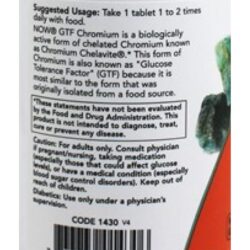 now gtf chromium 200mcg 100 tablets c