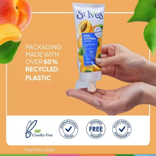 Sữa rửa mặt ngăn ngừa mụn St.Ives BHA Exfoliant Apricot 170g 9 sua rua mat ngan ngua mun st ives acne control apricot scrub 170g 030725 kd