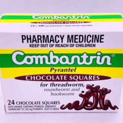 Tẩy giun vị socola Combantrin Chocolate Squares 24 viên 10 thuoc tay giun vi socola combantrin chocolate squares 24 vien kna