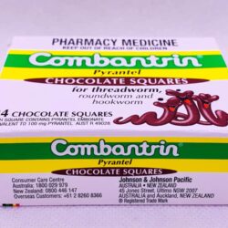 Tẩy giun vị socola Combantrin Chocolate Squares 24 viên 11 thuoc tay giun vi socola combantrin chocolate squares 24 vien knb