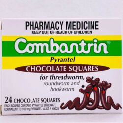 Tẩy giun vị socola Combantrin Chocolate Squares 24 viên 9 thuoc tay giun vi socola combantrin chocolate squares 24 vien kne