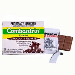 Tẩy giun vị socola Combantrin Chocolate Squares 24 viên 15 thuoc tay giun vi socola combantrin chocolate squares 24 vien kng