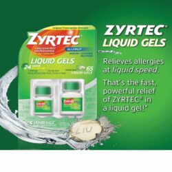 Viên uống dạng gel chống dị ứng Zyrtec Antihistamine Allergy 10mg 65 Liquid Gels 5 vien uong dang gel chong di ung zyrtec allergy 10mg 65 vien 1