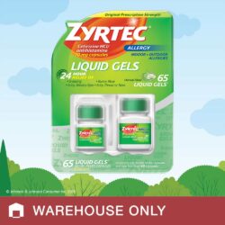 Viên uống dạng gel chống dị ứng Zyrtec Antihistamine Allergy 10mg 65 Liquid Gels 6 vien uong dang gel chong di ung zyrtec allergy 10mg 65 vien 2