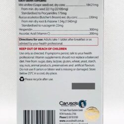 Viên uống giảm suy giãn tĩnh mạch Caruso’s Veins Clear 60 viên 11 vien uong dieu tri suy gian tinh mach carusos veins clear 60 vien knc