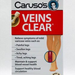 Viên uống giảm suy giãn tĩnh mạch Caruso’s Veins Clear 60 viên 8 vien uong dieu tri suy gian tinh mach carusos veins clear 60 vien knf