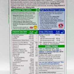 Vitamin cho bà bầu của Anh Vitabiotics Pregnacare Max 84 viên 12 vitamin cho ba bau cua anh pregnacare max 84 vien knc