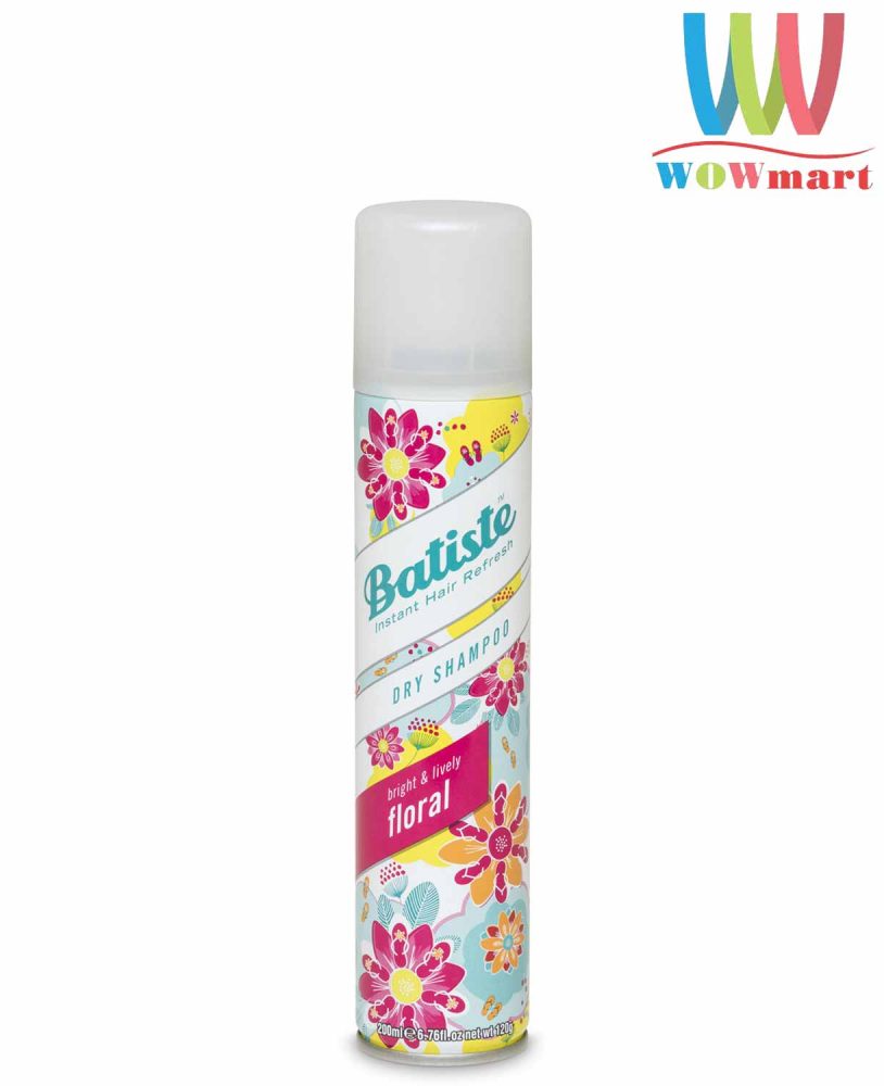 Dầu gội khô Batiste floral Dry Shampoo 200ml