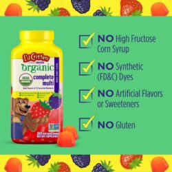 Kẹo gấu bổ sung đa vitamin cho trẻ Lil Critters USDA Organic Complete Multivitamin 160 viên 1