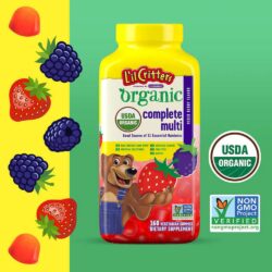 Kẹo gấu bổ sung đa vitamin cho trẻ Lil Critters USDA Organic Complete Multivitamin 160 viên 2