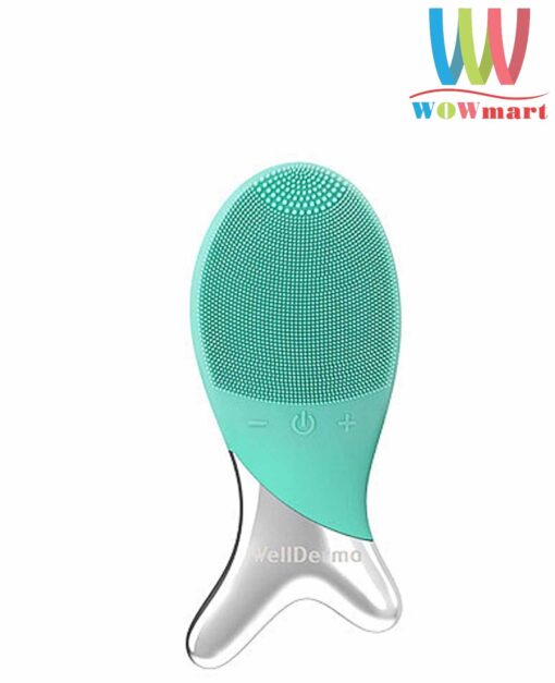 Máy rửa mặt con cá WellDerma Cleansing Fish (Xanh dương) 130x55x22.5mm