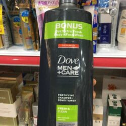 dau goi xa dove men care fresh clean with caffeine menthol 1 18l body face 88ml 1