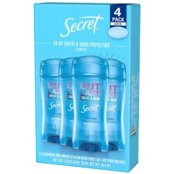 Lăn khử mùi Secret Outlast Sweat & Odor Completely Clean Clear Gel 73g x4 6 lan khu mui secret outlast sweat amp odor completely clean 73gx4 261223 kb