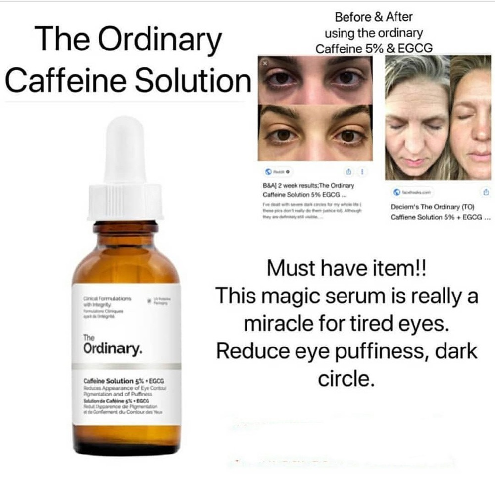 Serum trị thâm & bọng mắt The Ordinary Caffein Solution 5% + EGCG 30ml