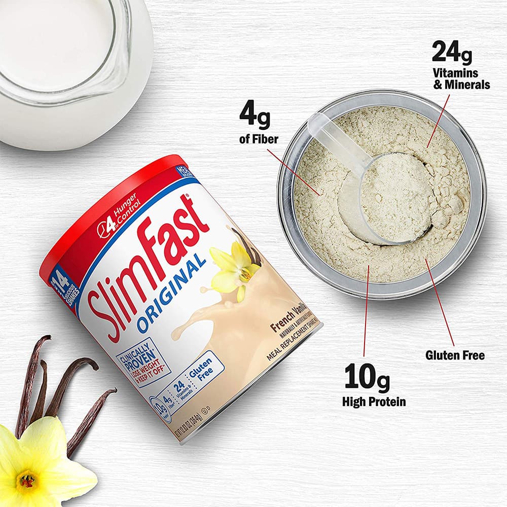 Sữa bột giảm cân hương Vanilla Slimfast Original French Vanilla 364g