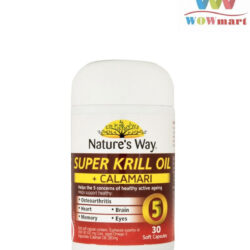 Viên uống dầu nhuyễn thể tôm Nature's Way Super Krill Oil + Calamari 5 30 viên