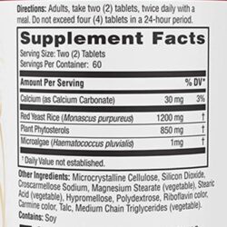 Viên uống giảm nguy cơ tim mạch Weider Red Yeast Rice Plus 1200 mg 120 viên 8 vien uong giam nguy co tim mach weider red yeast rice plus 1200 mg 120 vien 080324 kc