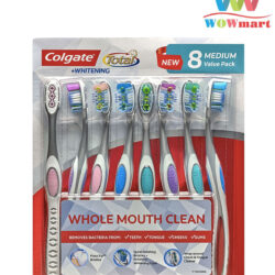 Bàn chải đánh răng Colgate Total Whitening Medium Whole Mouth Clean 8 cái