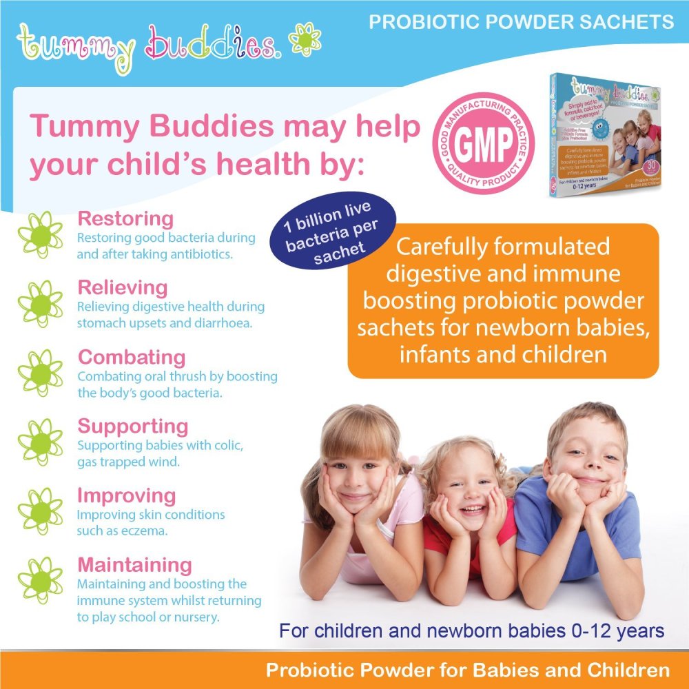 Men vi sinh cho trẻ từ 0 -12 tuổi Tummy Buddies 1gx30 gói