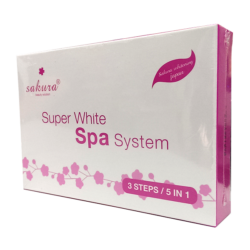 Bộ kem tắm trắng Sakura Super White Spa System 6 bo kem tam trang 5 in 1 sakura super white spa system2