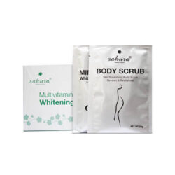 Bộ kem tắm trắng Sakura Multivitamin & Herbals Whitening System 6 bo kem tam trang sakura multivitamin herbals whitening system2