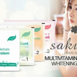 Bộ kem tắm trắng Sakura Multivitamin & Herbals Whitening System 7 bo kem tam trang sakura multivitamin herbals whitening system3