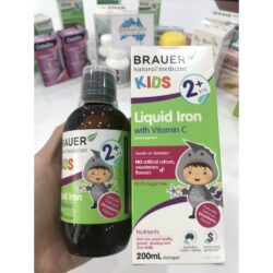Bổ sung Vitamin C + Sắt cho bé 2+ Brauer Liquid Iron 200ml 4 bo sung vitamin c sat cho be 2 brauer liquid iron 200ml 1